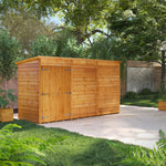 Power Overlap Pent Shed 12x4 ft