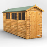 Power Overlap Apex Shed 14x4 ft