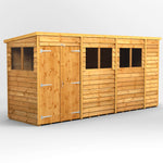 Power Overlap Pent Shed 14x4 ft
