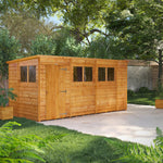 Power Overlap Pent Shed 14x6 ft