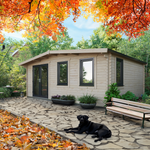 Power 16x20 ft Chalet Log Cabin 44mm