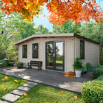 Power 16x20 ft Chalet Log Cabin 44mm