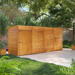 Power Overlap Pent Shed 16x4 ft