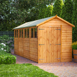 Power Overlap Apex Shed 16x6 ft
