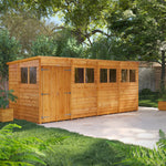 Power Overlap Pent Shed 16x6 ft