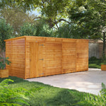 Power Overlap Pent Shed 16x6 ft