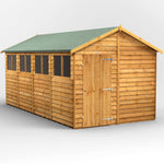 Power Overlap Apex Shed 16x8 ft