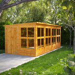 Power Pent Security Shed 16x8 ft