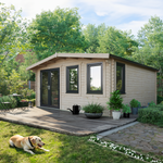 Power 18x16 ft Chalet Log Cabin 44mm