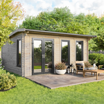 Power 18x18 ft Apex Log Cabin 44mm