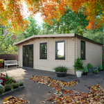 Power 18x20 ft Chalet Log Cabin 44mm