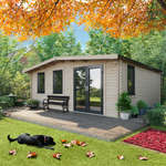 Power 18x20 ft Chalet Log Cabin 44mm