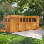 Power Overlap Pent Shed 18x4 ft