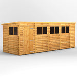 Power Overlap Pent Shed 18x6 ft