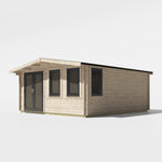 Power 18x16 ft Chalet Log Cabin 44mm