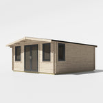 Power 18x16 ft Chalet Log Cabin 44mm