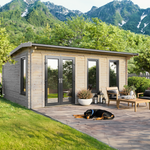 Power 20x18 ft Apex Log Cabin 44mm