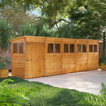 Power Overlap Pent Shed 20x4 ft