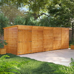 Power Overlap Pent Shed 20x6 ft