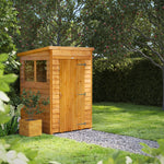 Power Overlap Pent Shed 4x4 ft