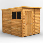 Power Overlap Pent Shed 6x8 ft