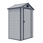 Rowlinson 4×3 Airevale Plastic Apex Shed – Light Grey
