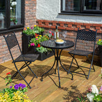 Rowlinson Havana Lattice Bistro Set – Black