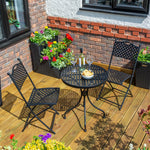 Rowlinson Havana Lattice Bistro Set – Black
