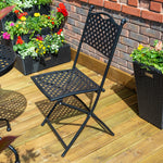 Rowlinson Havana Lattice Bistro Set – Black