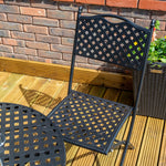 Rowlinson Havana Lattice Bistro Set – Black
