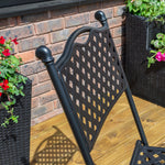 Rowlinson Havana Lattice Bistro Set – Black