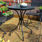 Rowlinson Havana Lattice Bistro Set – Black