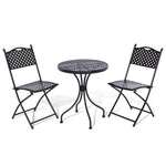 Rowlinson Havana Lattice Bistro Set – Black
