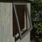 Rowlinson 6×4 Heritage Shed With Dark Grey Trim