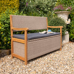 Rowlinson Alderley Rattan Storage Bench – Natural