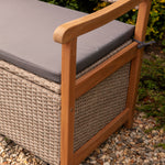 Rowlinson Alderley Rattan Storage Bench – Natural