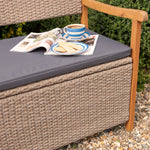 Rowlinson Alderley Rattan Storage Bench – Natural
