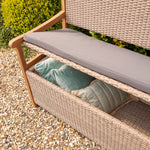 Rowlinson Alderley Rattan Storage Bench – Natural