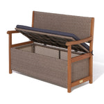 Rowlinson Alderley Rattan Storage Bench – Natural