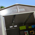 Rowlinson 10×8 Trentvale Metal Apex Shed – Light Grey