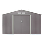 Rowlinson 10×8 Trentvale Metal Apex Shed – Light Grey