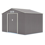 Rowlinson 10×8 Trentvale Metal Apex Shed – Light Grey