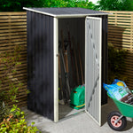 Rowlinson 5×3 Trentvale Metal Pent Shed – Dark Grey