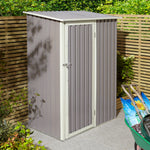 Rowlinson 5×3 Trentvale Metal Pent Shed – Light Grey