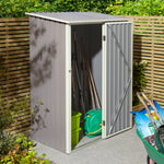 Rowlinson 5×3 Trentvale Metal Pent Shed – Light Grey