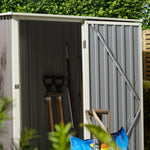 Rowlinson 5×3 Trentvale Metal Pent Shed – Light Grey