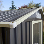 Rowlinson 6×4 Trentvale Metal Apex Shed – Dark Grey