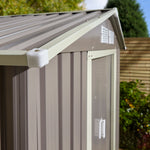 Rowlinson 6×4 Trentvale Metal Apex Shed – Light Grey