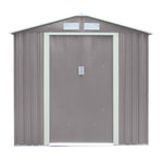 Rowlinson 6×4 Trentvale Metal Apex Shed – Light Grey