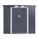 Rowlinson 6×4 Trentvale Metal Pent Shed – Dark Grey